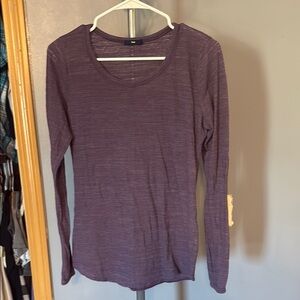 GAP Purple Fitted Long Sleeve T-Shirt
